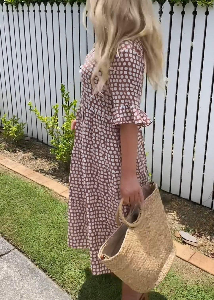 Camille | Breezy Polka Dot Midi Dress