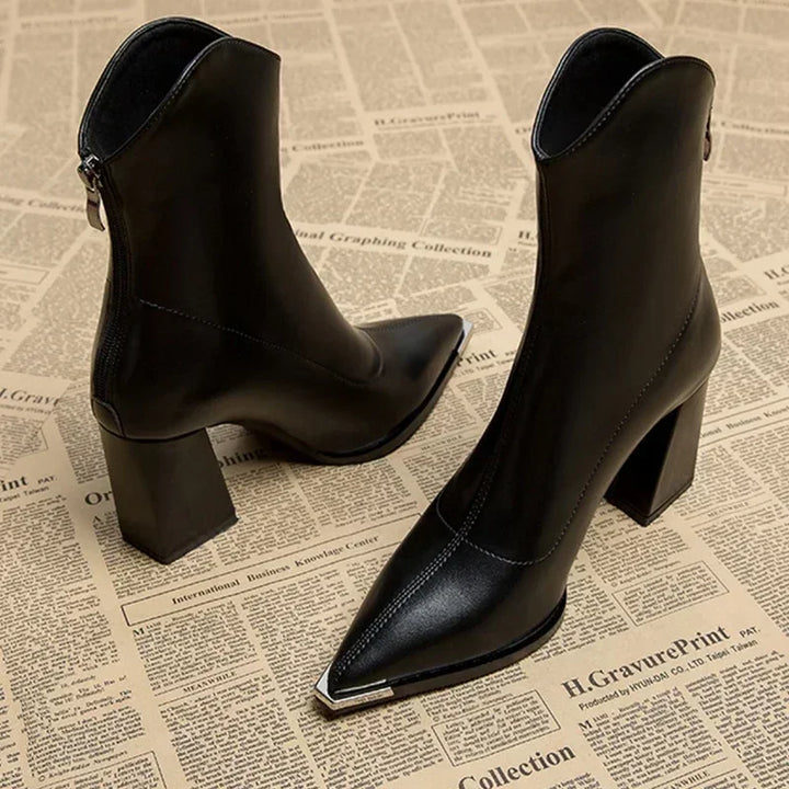 Selena | Sleek Pointed-Toe Ankle Boots