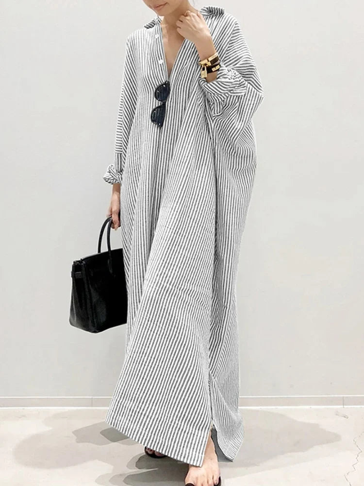 Naomi | Effortless Striped Maxi Dress