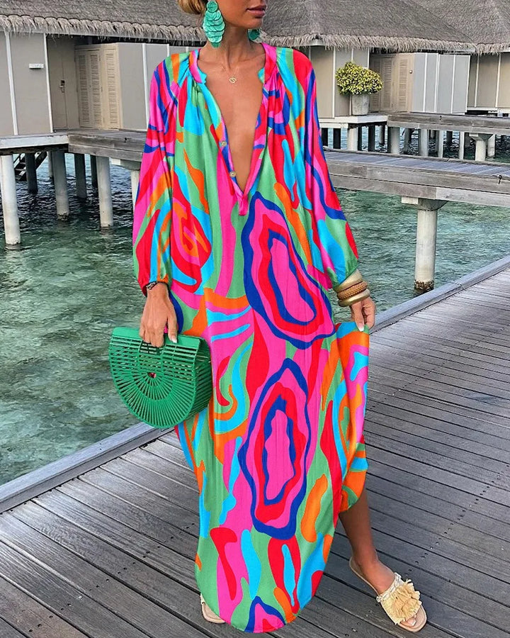 Serena | Vibrant Boho Maxi Dress