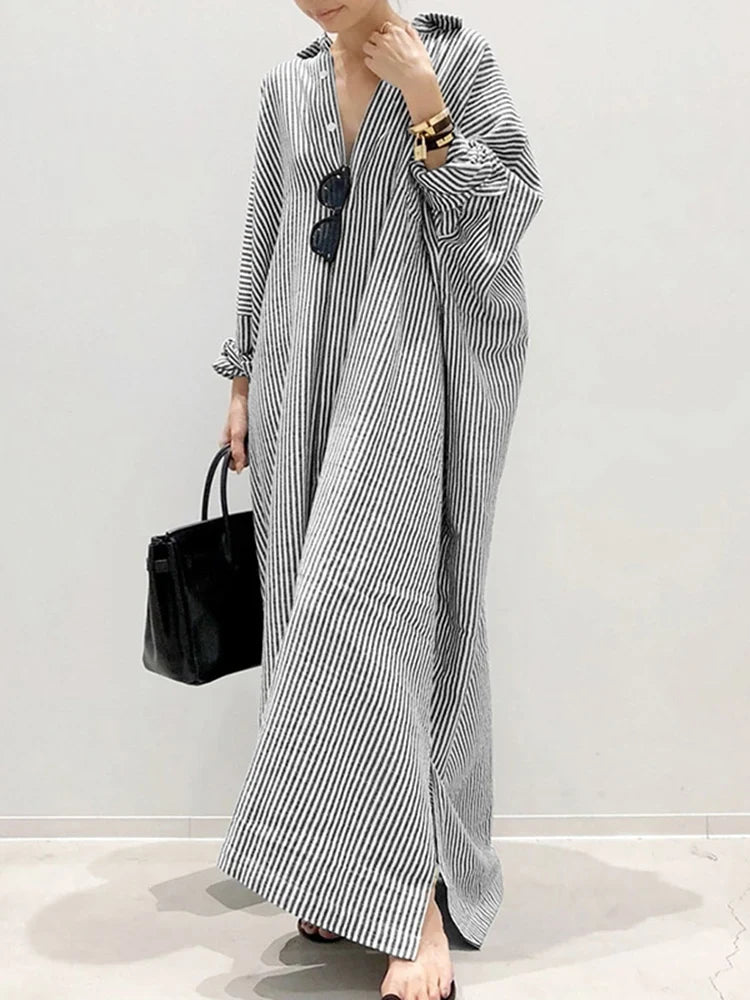 Naomi | Effortless Striped Maxi Dress