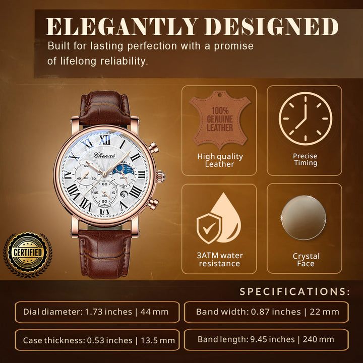 Modiva's Slim Luxury Multifunctional Wrist Watch